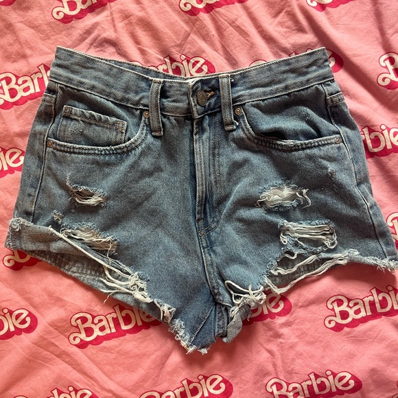 Refuge Denim High Waist Shorts - Picture 1 of 4